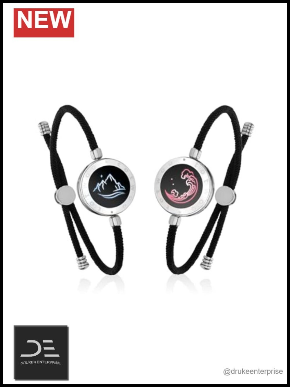 Smart Couples Bracelet Stainless Steel Long Distance Touch Vibration